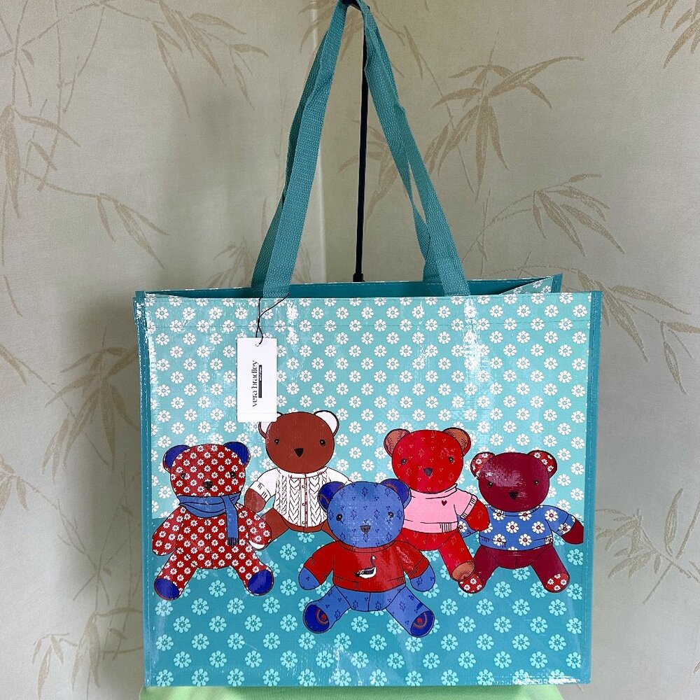 VERA BRADLEY MARKET TOTE TOASTY TEDDIES:NWT TEDDY BEARS